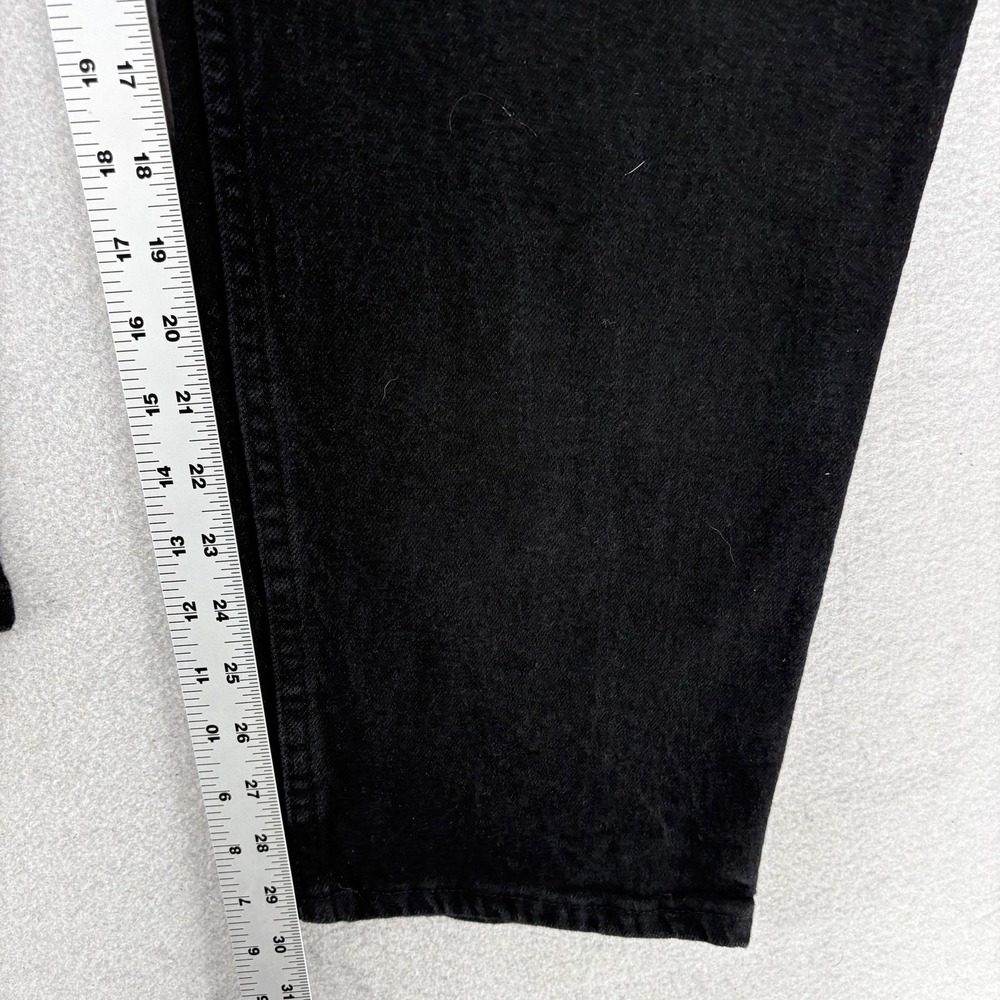 Vintage Lee Blu Jeans Easy Fit Straight Jeans Womens 18W Petite Black Stretch - Picture 8 of 11